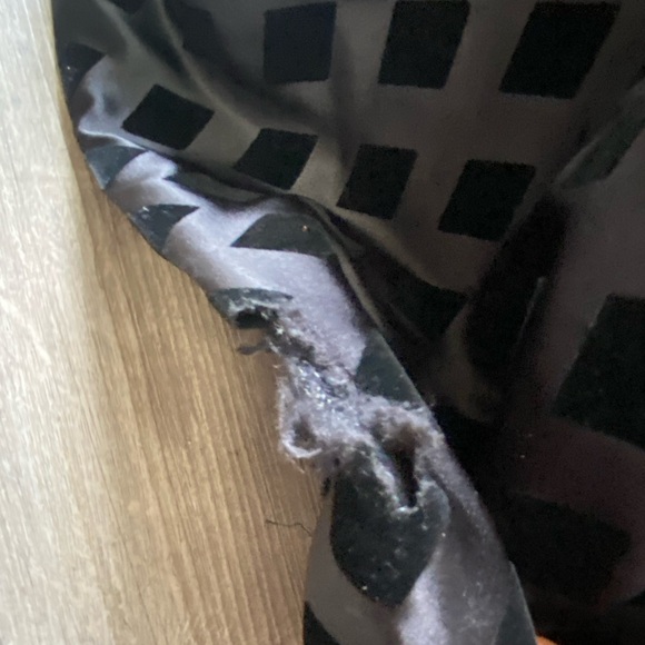 Vintage 1960s Adele Simpson Black Velvet Diamond Detailed Satin Skirt Full Gown - Picture 12 of 12